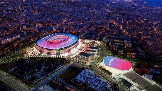 El nuevo Camp Nou, junto al nuevo Palau Blaugrana en una imagen virtual