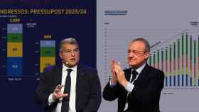 Joan Laporta y Florentino Pérez, cara a cara en los presupuestos de Barça y Real Madrid