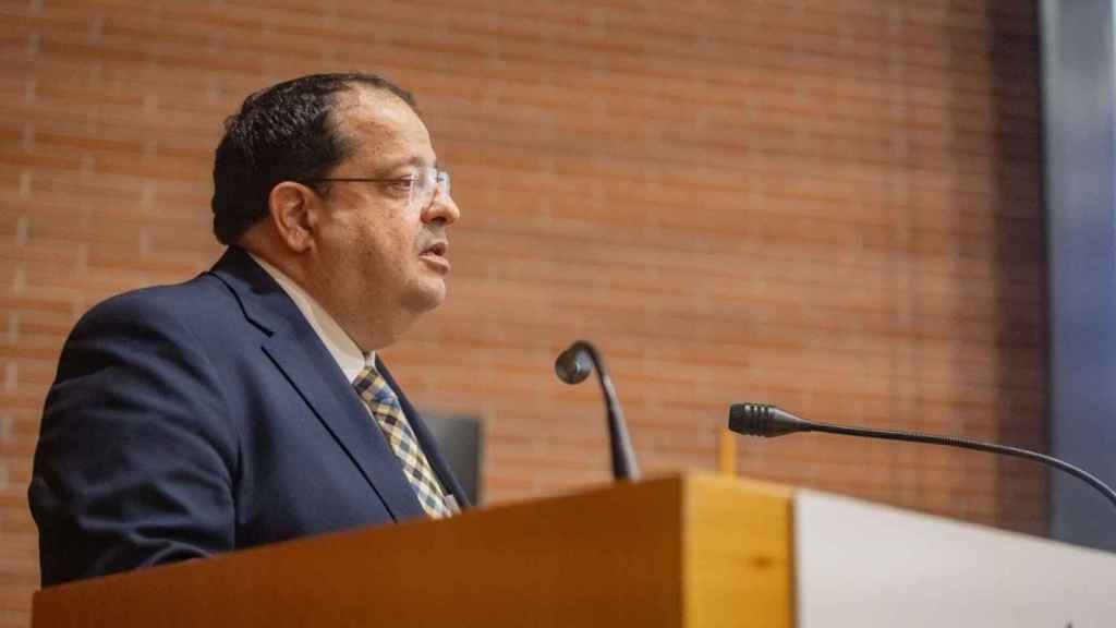 El conseller de Interior Joan Ignasi Elena en la apertura del año académico del ISPC.