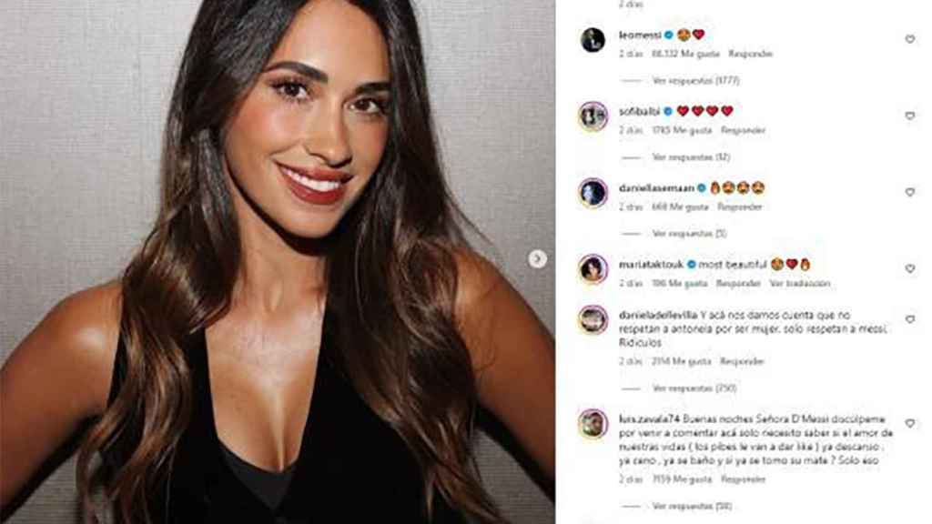 Leo Messi, comentando una publicación de Antonella Roccuzzo