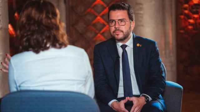 El presidente de la Generalitat, Pere Aragonès, en la entrevista de TV3