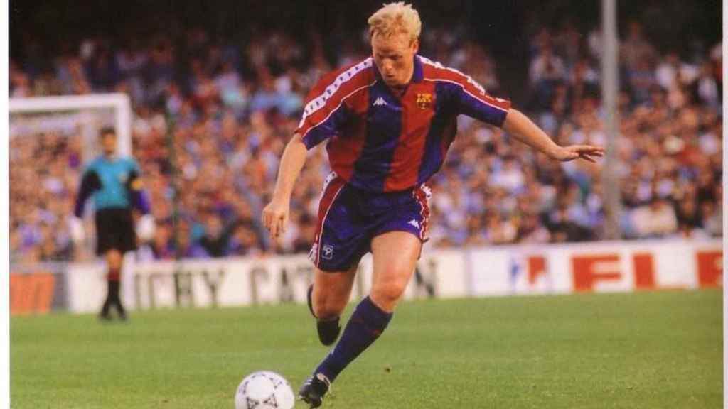 Koeman, en un partido con el Barça