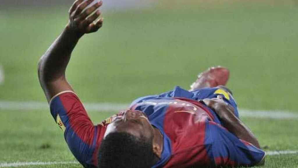 Eto'ó, lesionado con el Barça