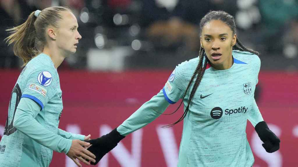 Salma Paralluelo, autora de dos goles en el triunfo del Barça contra el Eintracht Frankfurt