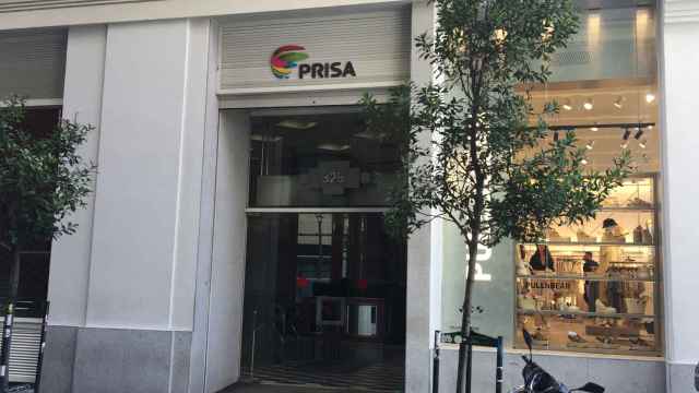Entrada de la sede de Prisa, en Madrid / CG