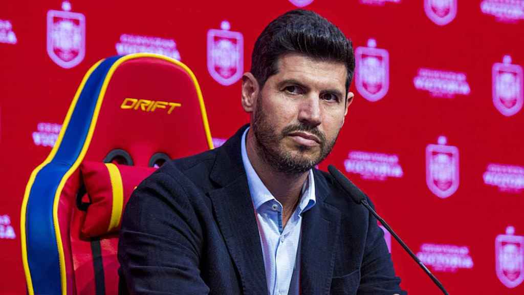 Albert Luque, durante un acto con la Federación