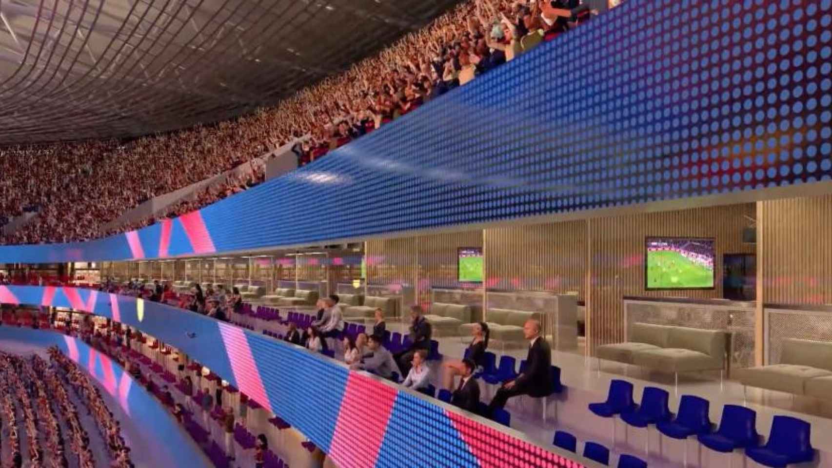 Los palcos Vip del nuevo Camp Nou, mejores que los del Bernabéu