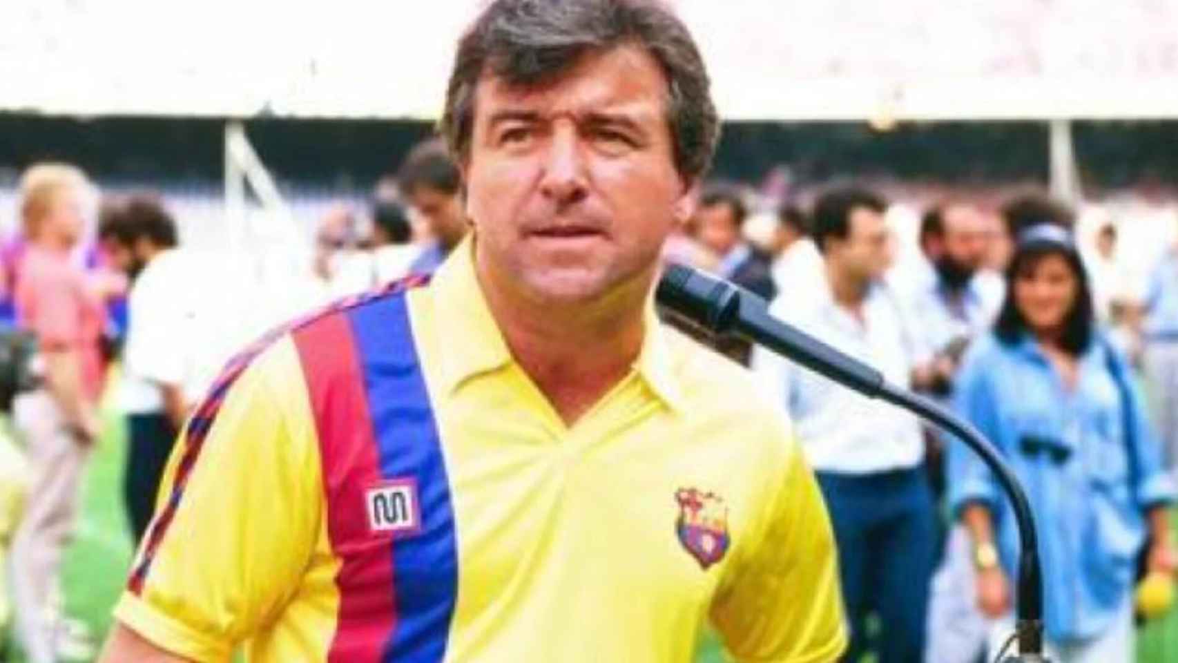 Terry Venables, en la presentación del equipo en 1984