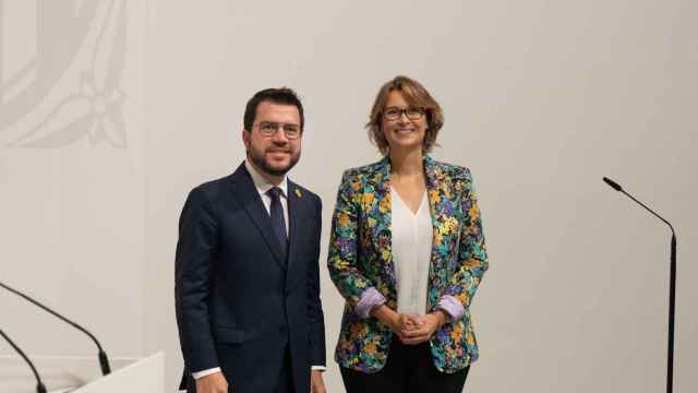 El presidente de la Generalitat, Pere Aragonès, y la consellera de Acción Exterior, Meritxell Serret