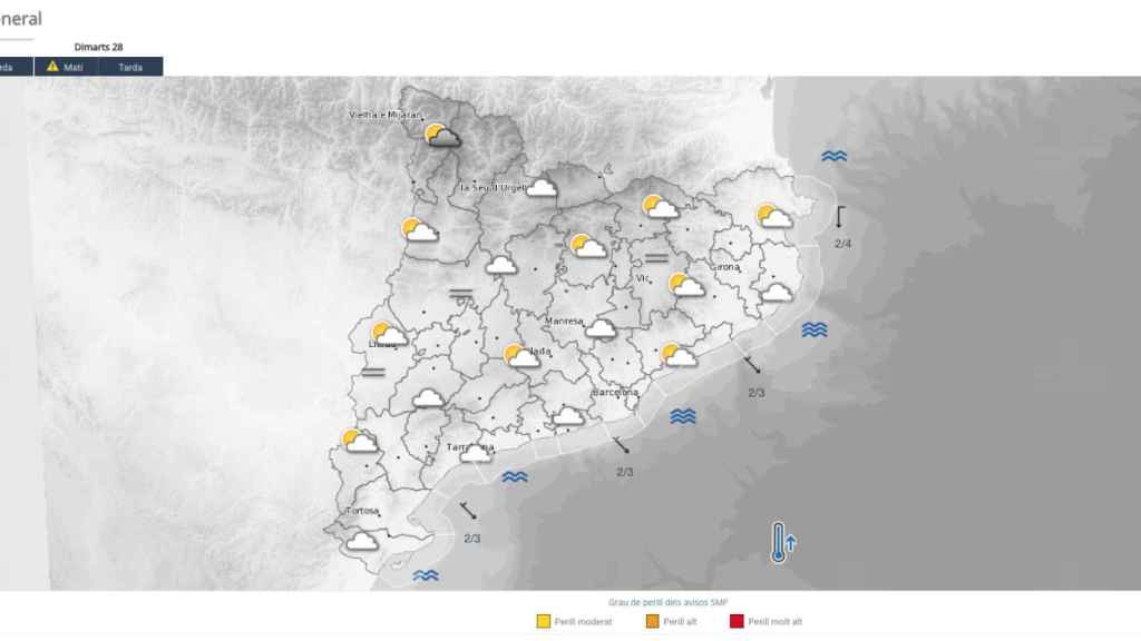 Previsión del Meteocat para este lunes 27 de noviembre