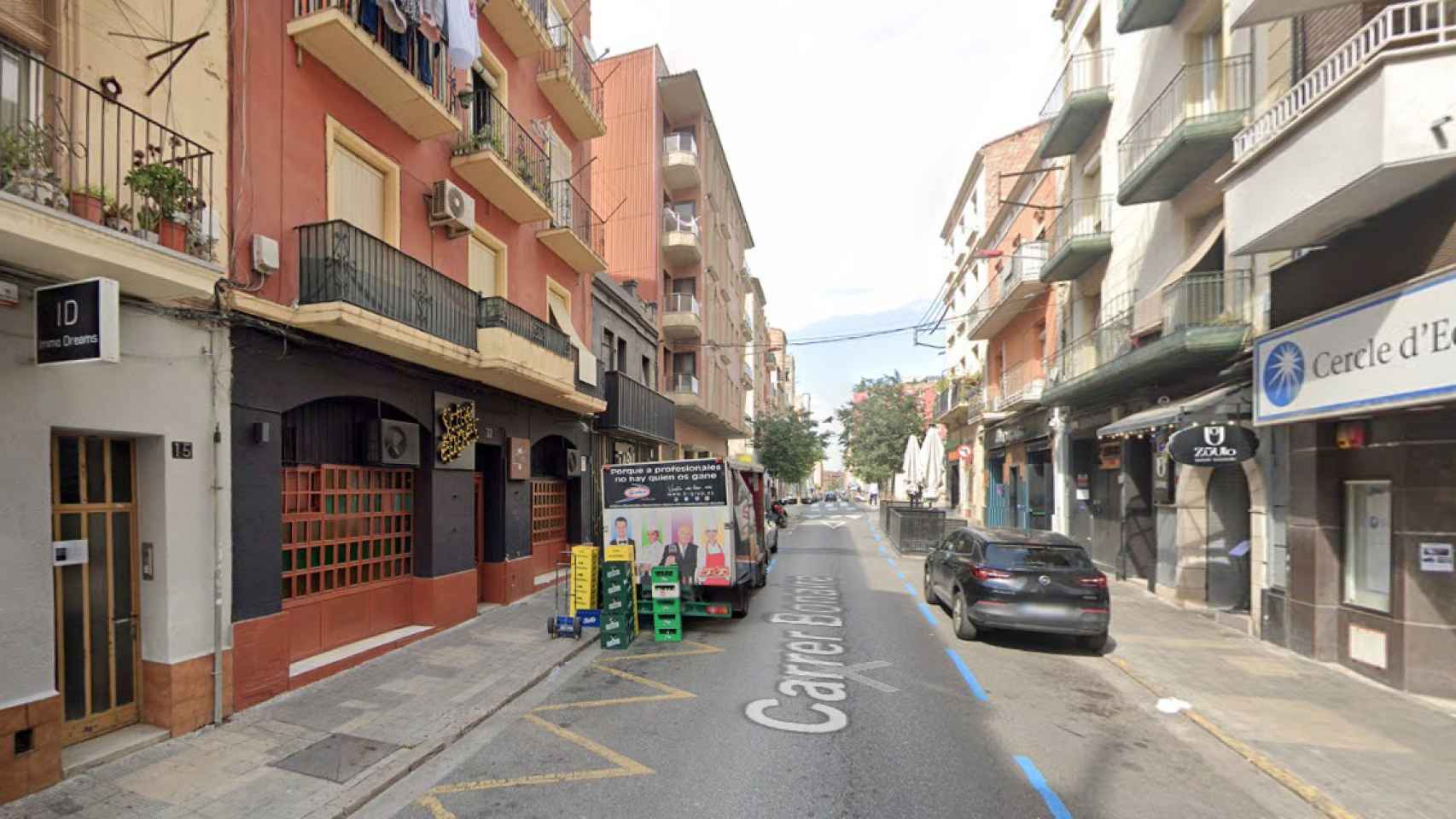 Calle Bonaire, en Lleida, donde una mujer fue arrestada el pasado sábado por agredir a un Guardia Urbano