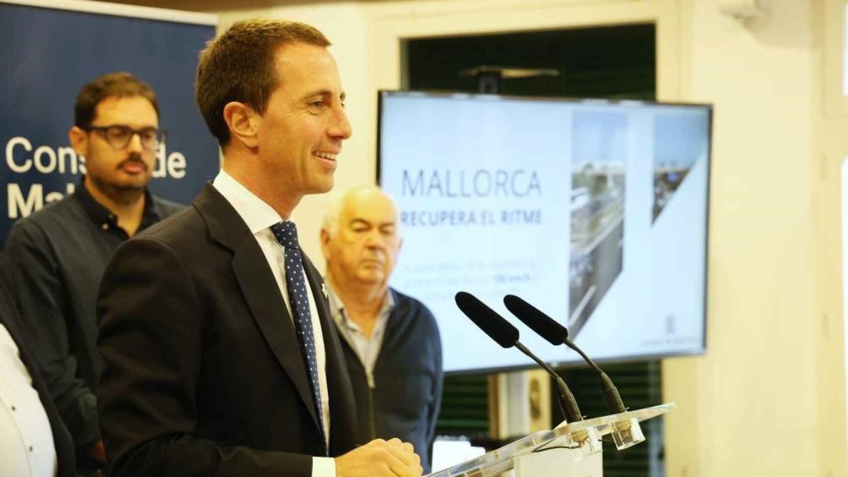 El presidente del Consell de Mallorca, Llorenç Galmés, en rueda de prensa