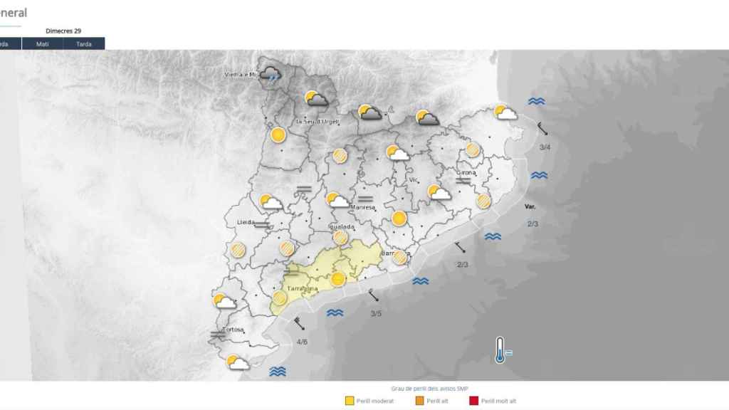 Previsión meteorológica para este martes