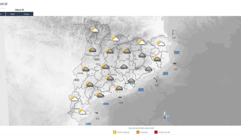 Previsión del Meteocat para este miércoles 29 de noviembre