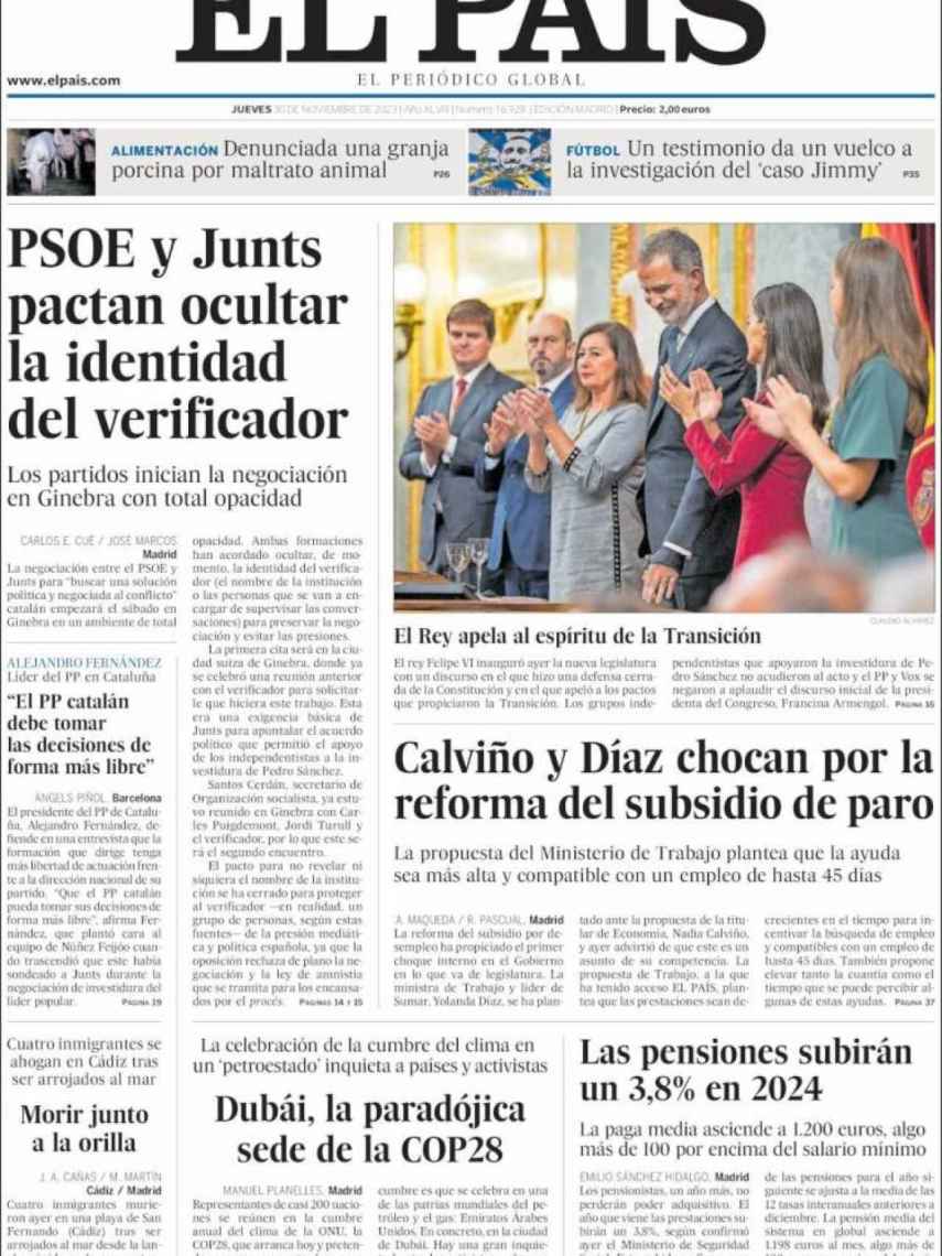 El País 30 de noviembre