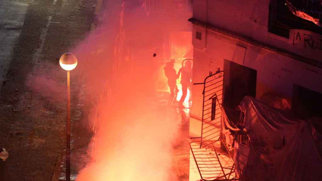 Los Mossos d'Esquadra en el desalojo de los edificios de La Bonanova