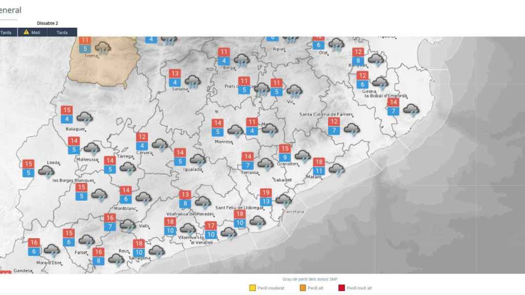 Previsión del Meteocat para este viernes 1 de diciembre