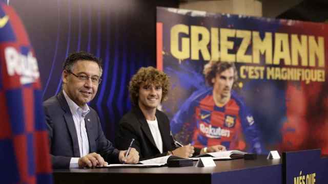 La presentación de Antoine Griezmann con el Barça en verano de 2019