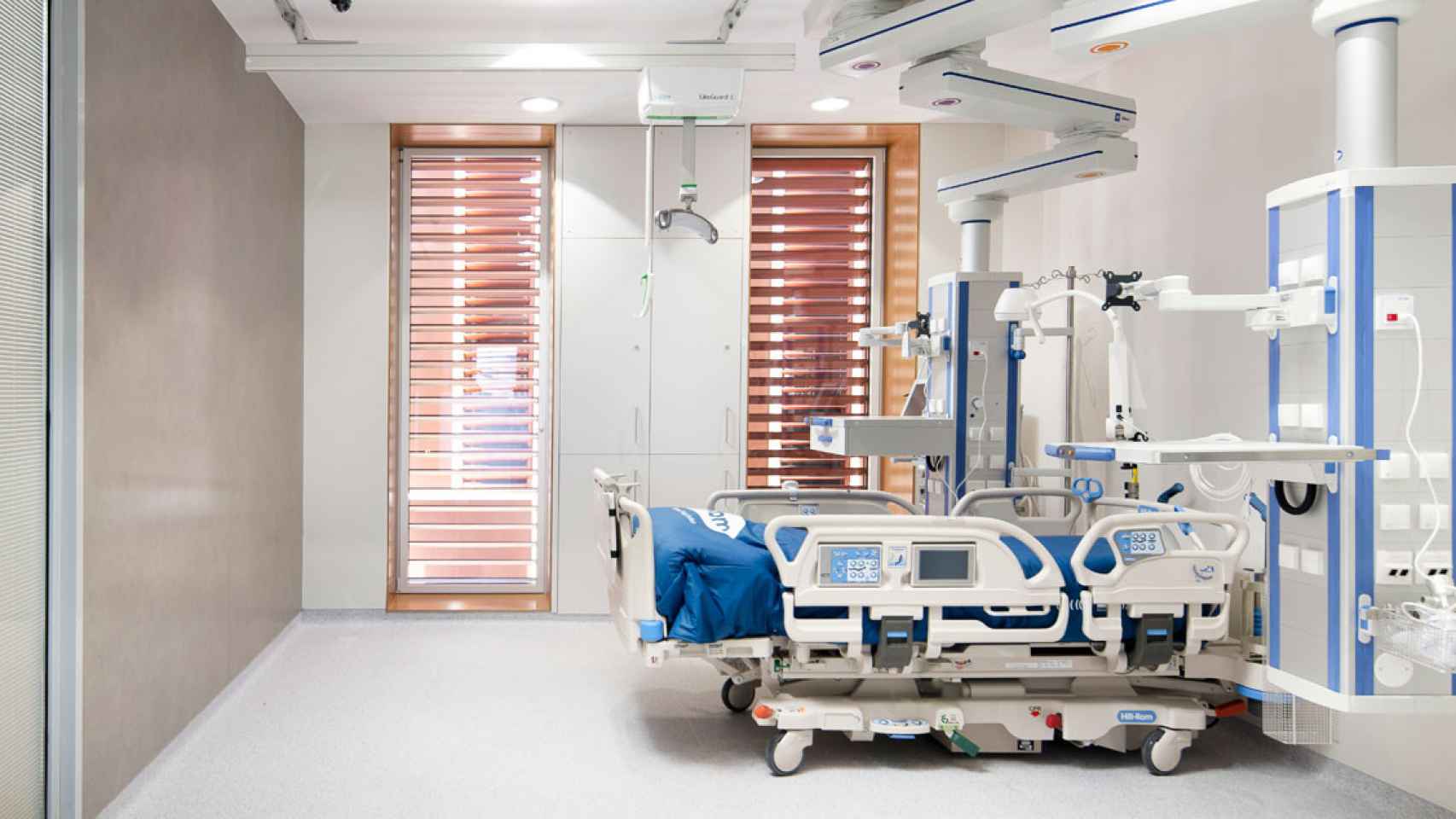 Imagen de una cama de hospitalización en el Hospital de Granollers