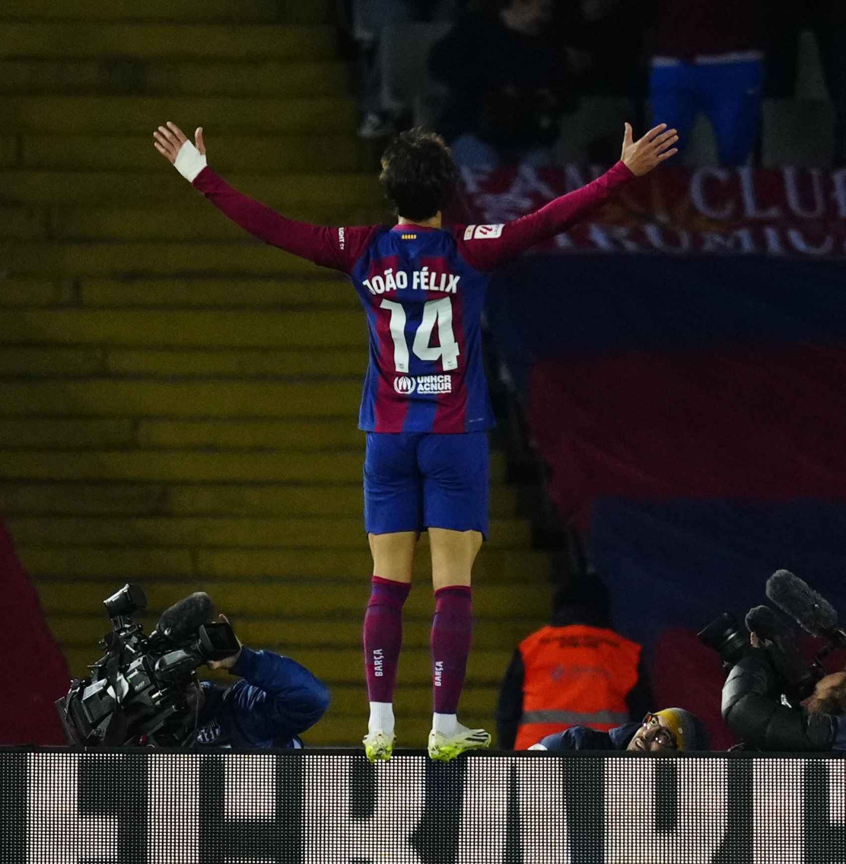 Joao Félix, celebrando el gol marcado contra el Atlético