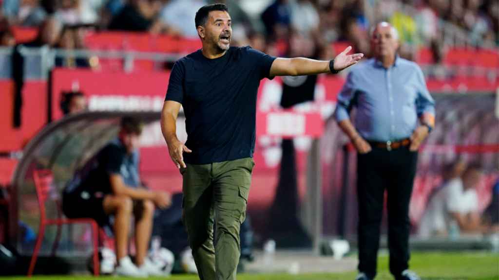 Míchel, durante un partido del Girona esta temporada 2023-24