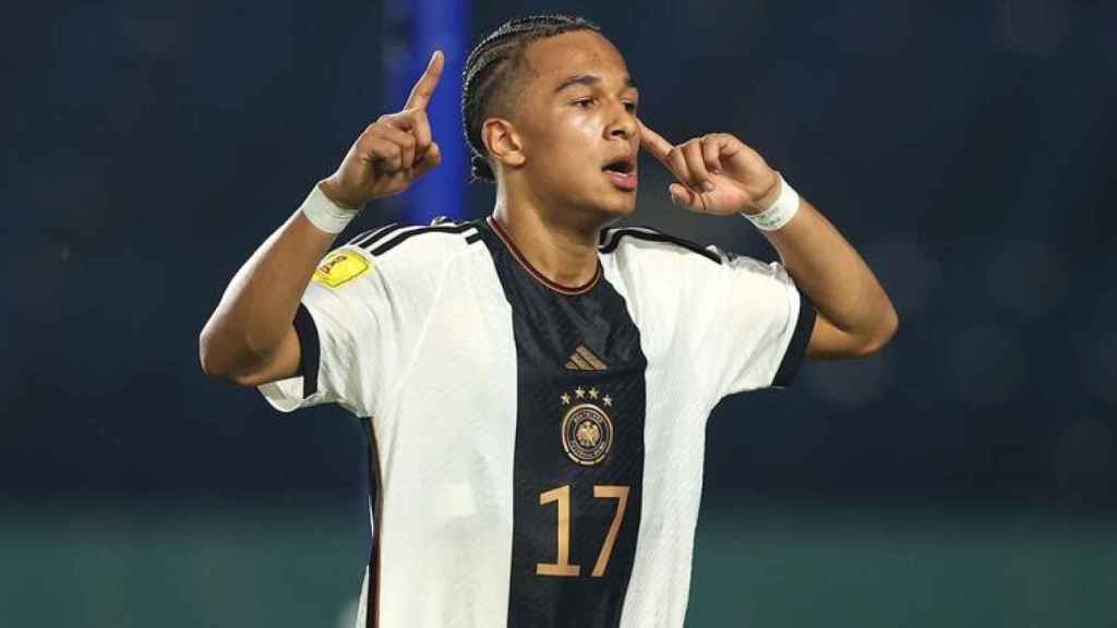 Eric Emanuel da Silva Moreira, celebrando un gol en el Mundial contra México