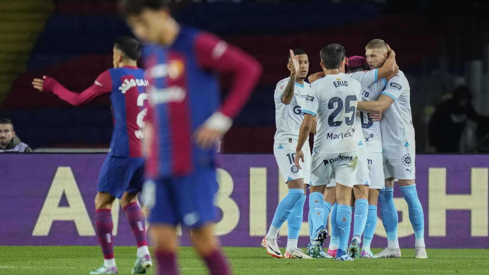 Joao Félix se lamenta por el primer gol del Girona en el derbi catalán