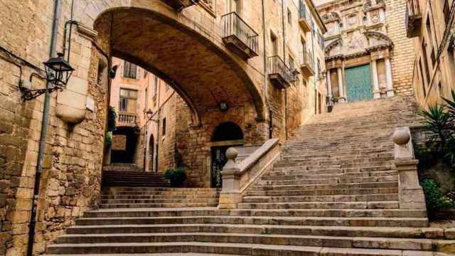 Escaleras del casco antiguo de Girona