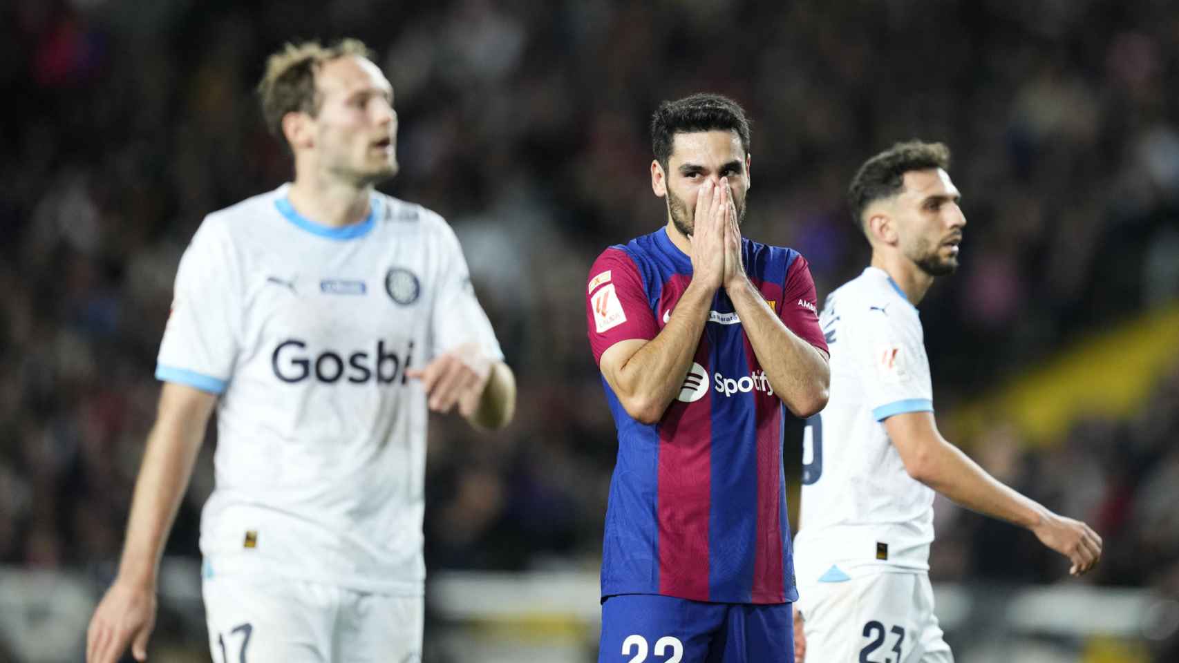Ilkay Gundogan lamenta una ocasión fallada contra el Girona