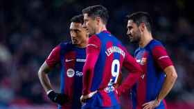 Raphinha, Lewandowski y Gundogan deciden un tiro libre para el Barça