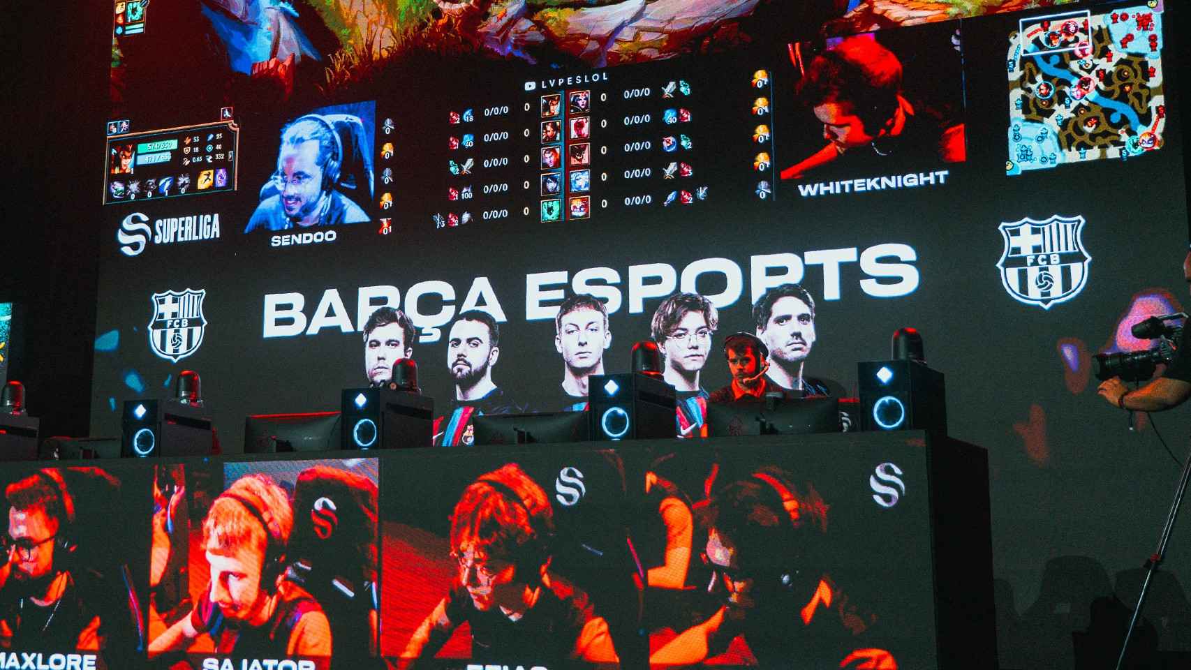 El equipo de eSports del Barça de League of Legends durante un torneo