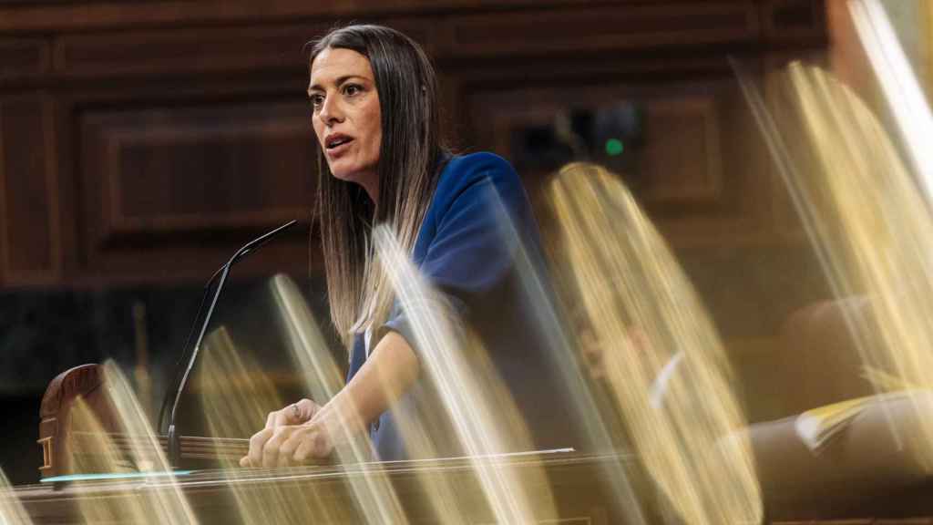 La diputada y portavoz de Junts en el Congreso, Míriam Nogueras, durante su soflama ultranacionalista en el Congreso