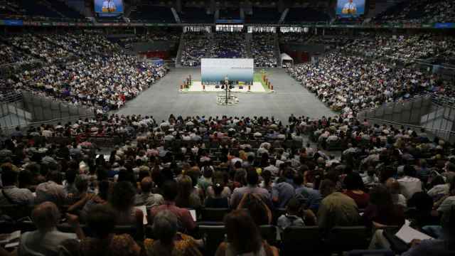 Una asamblea anterior de los Testigos de Jehová