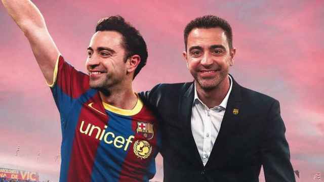 El diseño que utilizó el Barça para anunciar a Xavi como nuevo entrenador