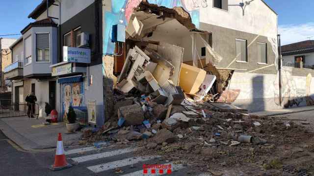 Edificio derrumbado este miércoles en Torregrossa, Lleida