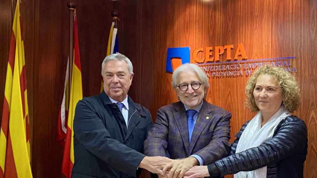Los presidentes de Foment y de la CEPTA, Josep Sánchez Llibre y Xavier Rigau