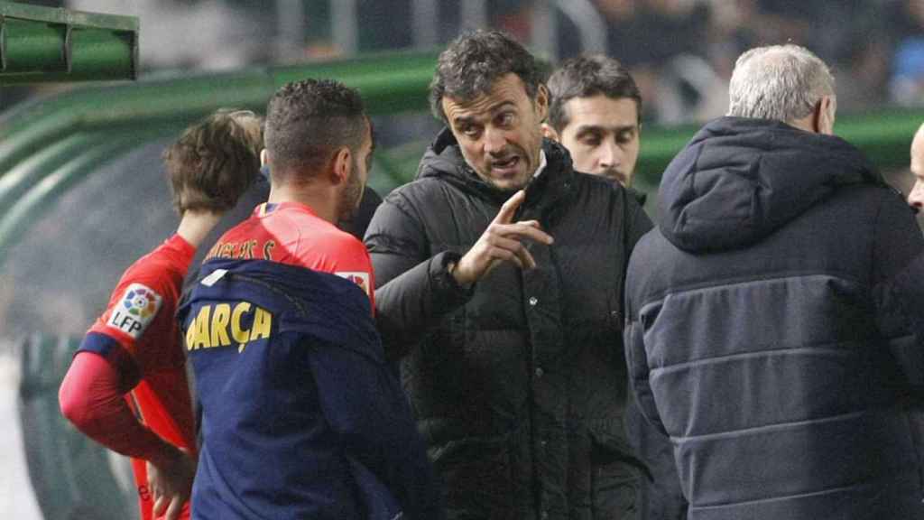 Luis Enrique, en su etapa como entrenador del Barça