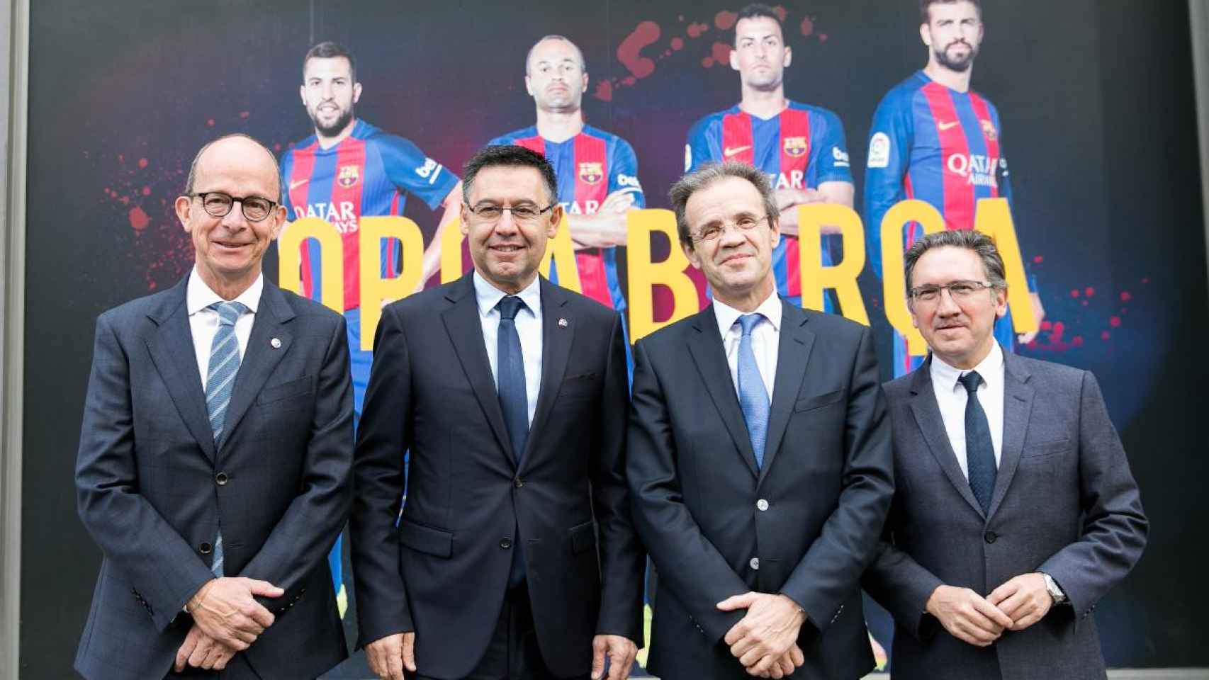 Josep Maria Bartomeu renovó el acuerdo del Barça con CaixaBank en 2017