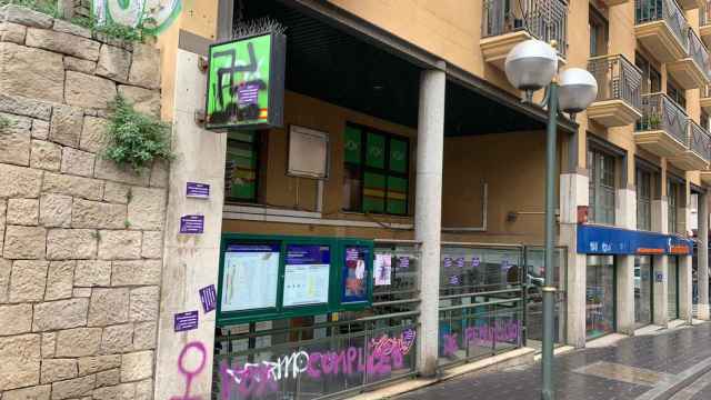 El ataque que sufrió la sede de Vox en Tarragona el 8 de marzo de 2021