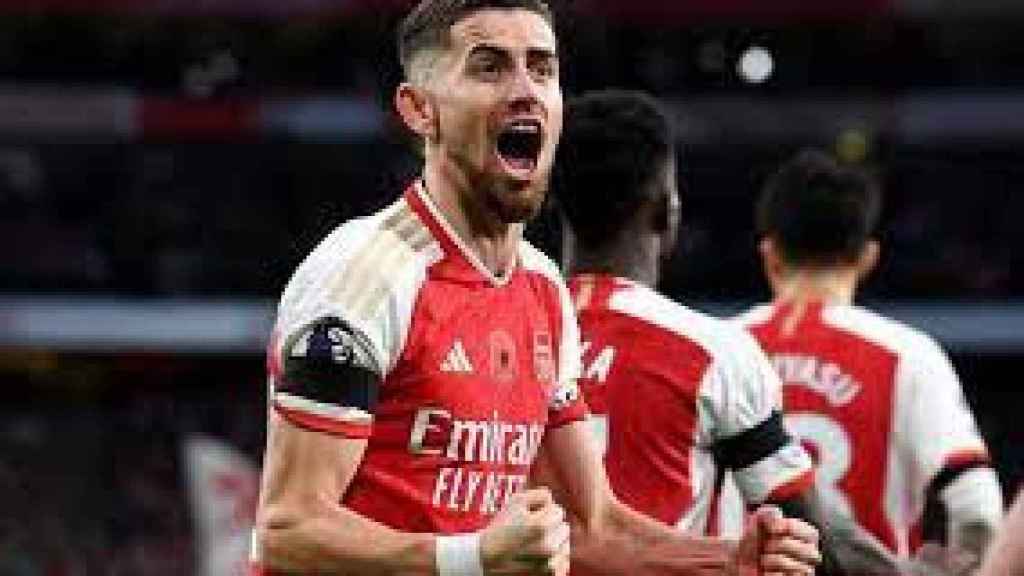 Jorginho celebra un gol con el Arsenal