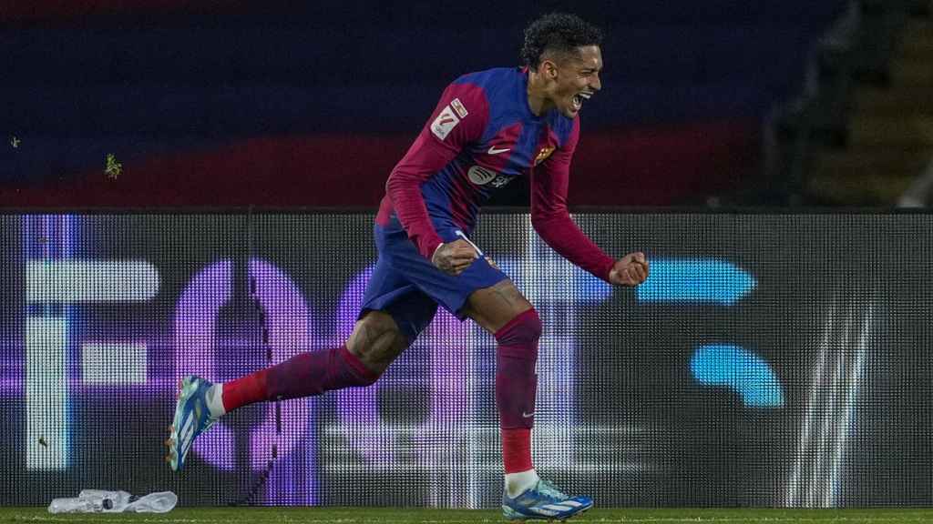 Raphinha celebra su gol al Almería