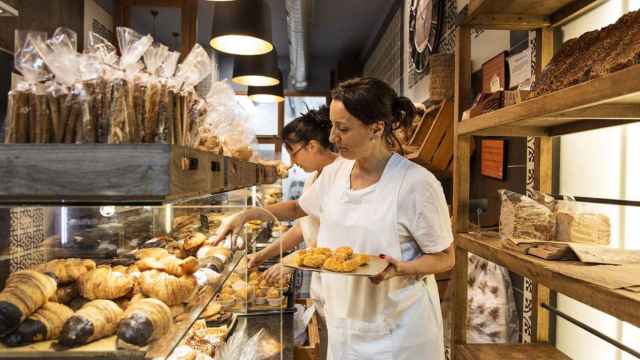 El interior de una panadería de Barcelona