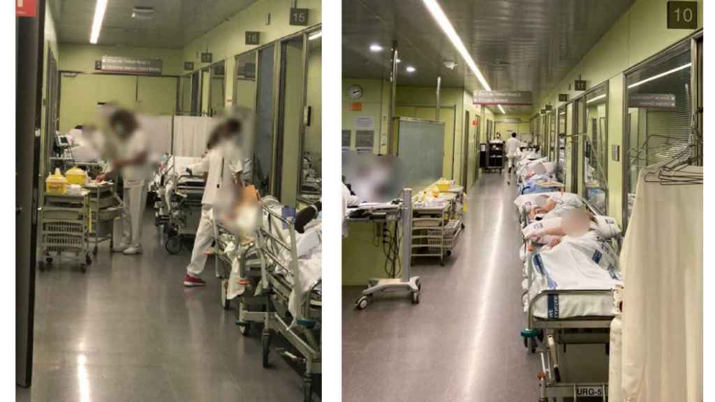 Imágenes anteriores de colapso en el Hospital de Mataró