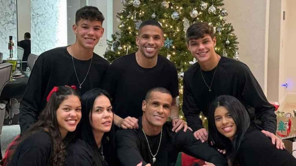 Rivaldo, junto a su familia celebrando las Navidades