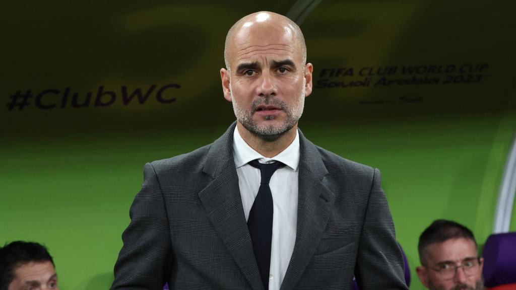 Pep Guardiola, durante el partido contra el Fluminense