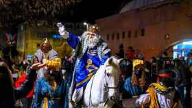 Rey Melchor en una cabalgata de Reyes