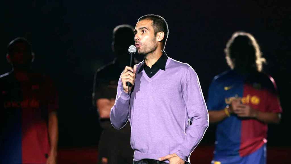 Pep Guardiola, durante su presentación como entrenador del Barça