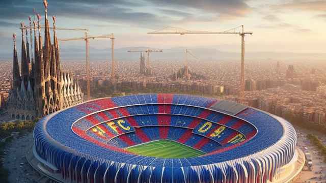 Imagen de un hipotético Camp Nou creada por la Inteligencia Artificial