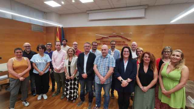 Miembros del Consorcio para la Gestión de Residuos del Vallès Occidental, con el presidente Rafael Güeto a la cabeza