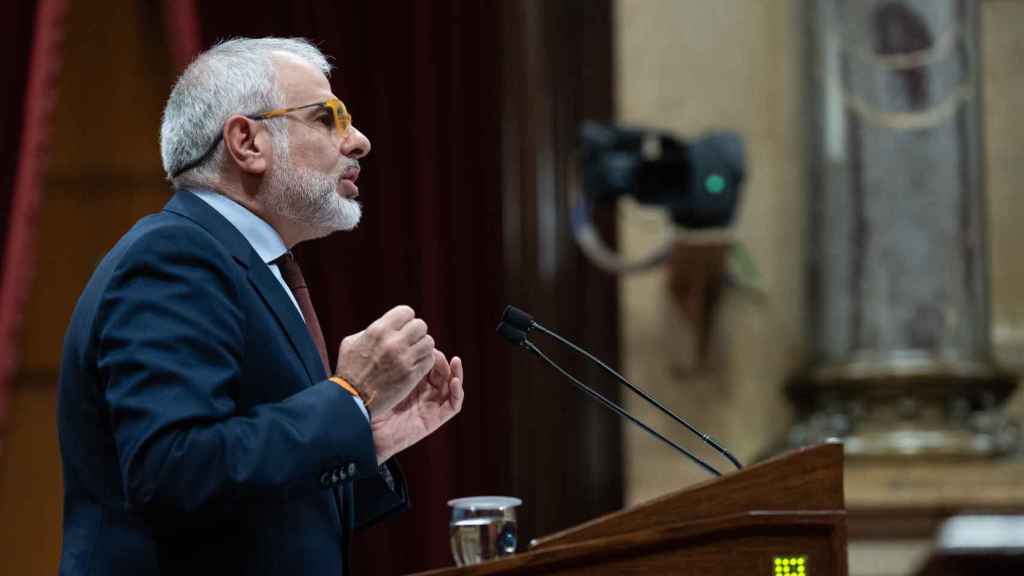 El líder de Ciudadanos, Carlos Carrizosa, en el Parlament